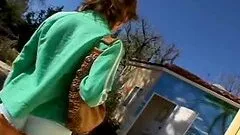 She Loves Playing Pool With Two Partners