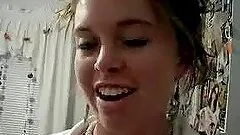 Teen Filming Herself Stripping & Playing