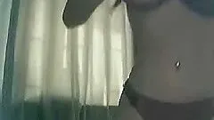 Lovely brunette gape tooth anal toy inserting action