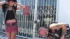 Punk Duo Getting Some Hardcore Sex Ouside the House