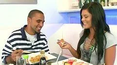 Kinky Brunette Has Some Interracial Fun With A Hard Cock