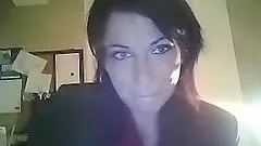 Sexy Brunette Striptease In Her Bedroom