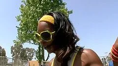 Incredible Interracial Scene With A Round And Brown Ass On Skates