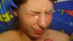 Short-haired Russian GF facial POV compilation