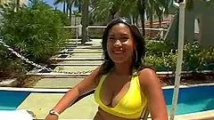 Beautiful big tits ebony Ryaan fucked in every way