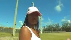 Juicy round booty hottie baseball bootay loving cock