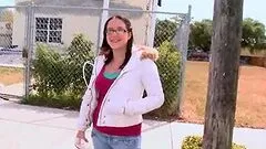 Naughty Teen Brunette Gets Banged By A Monster Cock Inside The Bang Bus