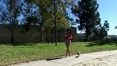 A Walk In The Park With a Curvy Brunette