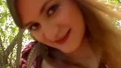 Crazy Hitchhiker girl outdoor blowjob and fucking