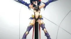 Hentai girl gets punished by taking a big pole that penetrates through her whole body