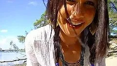 Surprised in the Lake With Amazing Outdoor Blowjob