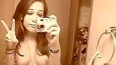 Teen Camwhore Gets Naked In Front of Mirror
