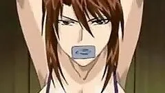 Tied up hentai teacher with massive tits