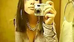 Sweet goth slut sharing her amazing tits and pussy