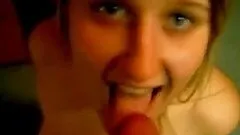 Kinky blonde slut hot blowjob and cumshot