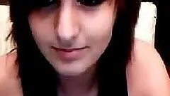 Brunette emo slut on webcam