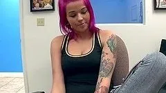 Sexy Bubble Butt Pink Haired Slut Riding Cock