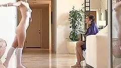 Redhead and Brunette Beauties Kissing Naked in Hot Video