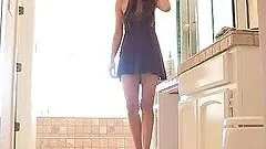 Tiffany Stripping In The Bathroom