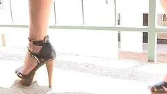 Curly Goddess Getting Naked for the Camera Outdoors