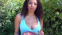 Outdoor Interracial Scene With A Very Hot Ebony Babe