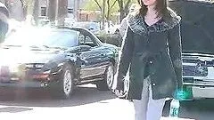 Adorable Brunette Outdoor Public Tit Exposure