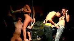 Hot Strip Club Orgy With Horny Babes