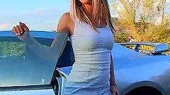 Sexiest Blonde Alive Solo Public Stripping Action