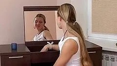 Pigtailed Russian Teen Beauty Enjoying Sex on the Bed