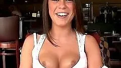 Kinky Teen Plays with Her Tits in Public