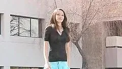 Lovely Brunette Teen Naked Outdoors in Public