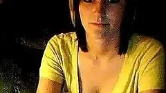 Sexy Little lady Showing Her Natural Tits Ans Shaved Pussy In A Webcam