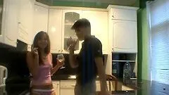 Homemade Video Of A Horny Couple Fucking in the Kitchen