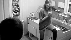 Horny Babe Getting Caught Fucking AT Work By A Voyeur Cam