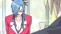 Shemale hentai gets handjob and cumshot