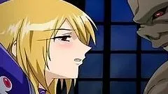 Chained hentai bigboobed gangbanged by monsters in the dungeon