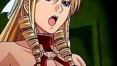 Bondage hentai guy gets whipped his cock and licked a busty anime pussy