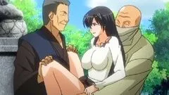 Hentai girl double penetration in the outdoor
