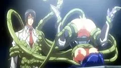 Doctor anime grows out tentacle cocks and fucks big busted hentai chick