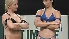 Babes Have Sweaty Lesbian Sex While Wrestling