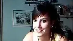 Sexy Brunette Flashes her hot body in a Webcam Chat