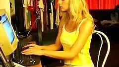 Hot Blonde Chick Gets Horny On Webcam in a Sexy Homemade Video