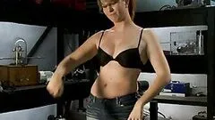 This Gal's Shaved Pussy Is Going To Be Fucked By a Machine