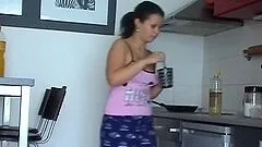 Breakfast for real amateur couple