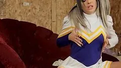 Irresistible Pigtailed Cheerleader Has Her Pink Shaved Pussy Drilled