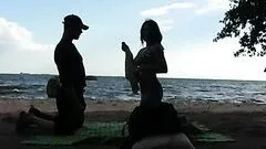 Hot Hardcore Fucking On The Beach With A Sexy Brunette