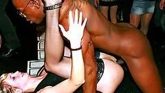 Blonde Chick Has A Bit Of Interracial Taste At A Sex Party