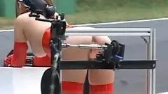 Maria Ozawa is fucked in her pussy with a machine dildo