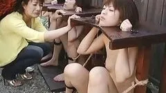 Japanese AV Model has a cock inserted into her mouth while bound