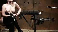 Fuckable Brunette Wears Latex Boots As She Gets Fucked By Fucking Machine